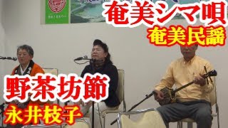 野茶坊節　永井枝子  徳田正昭  奄美民謡  奄美シマ唄  amami【字幕】