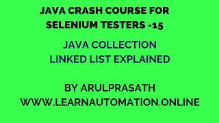 Java Crash course | 15 | Linked list Explained | Tamil