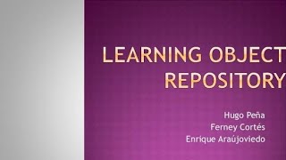 Learning Object Repository ( LOR )