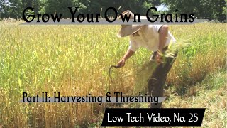 Grow Your Own Grains, Part 2: Harvesting and Threshing -- Low Tech Video, No. 25