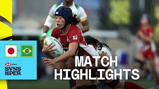 Japan pull off an EPIC comeback | Japan v Brazil | HSBC SVNS Perth 2025 | Women's Match Highlights