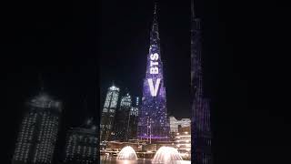 happy birthday v on Burj Khalifa BTS v b day #shorts #bts #v #youtubeshorts