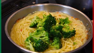 How Italians make Aglio olio e peperoncino with broccoli【Aglio olio peperoncino e broccoli】