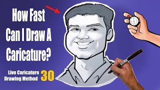 Live Caricature Drawing Method 30: How Fast Can I Draw??