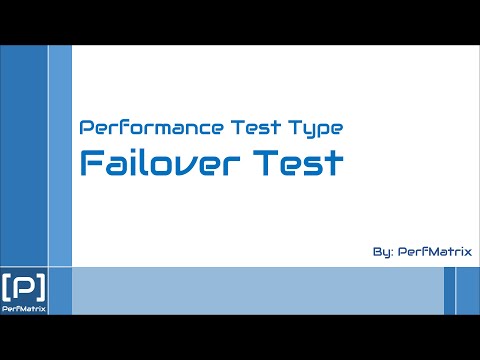 What is failover testing in performance testing?