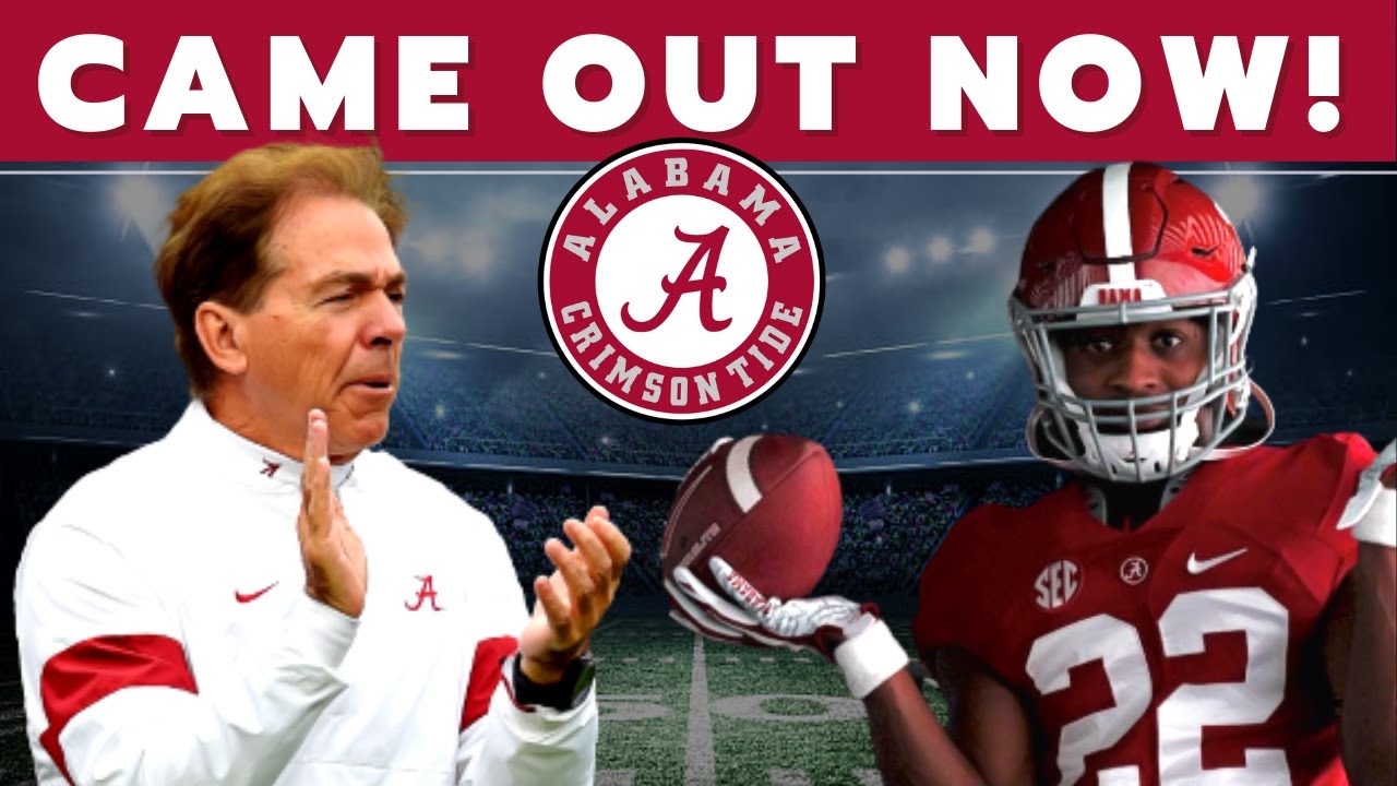 IT HAS BEEN CONFIRMED! ALABAMA CRIMSON TIDE FOOTBALL NEWS! COLLEGE ...