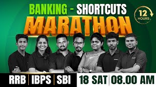 12 HOURS Non Stop Live Shortcut Banking Marathon | RRB | IBPS | SBI | Veranda Race