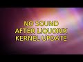 Ubuntu: No sound after Liquorix Kernel update