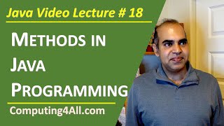 Java Lecture 18: Methods in Java