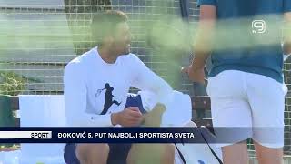 TV KANAL 9, NOVI SAD: ĐOKOVIĆ 5. PUT NAJBOLJI SPORTISTA SVETA