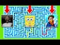 Minecraft PE : DO NOT CHOOSE THE WRONG MAZE! (Spongebob, PrestonPlayz & Granny)