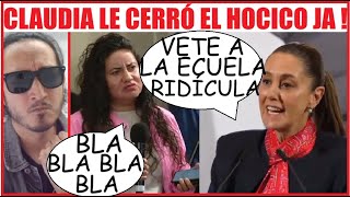 Claudia LE CERRÓ el HOClC0TE a reportera mal estudiada ! CHÉCALO !