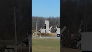 Linton Indiana Drive In Theater torn down. Falls into powerline.