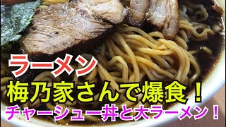 梅乃家（富津市竹岡）さんで大ラーメンとチャーシュー丼を爆食！