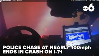 High speed police chase ends in crash on I-71