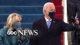 Joe Biden's entrance to his inauguration