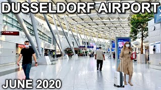 DUS Dusseldorf Germany International Airport 4K Walking Tour in June 2020