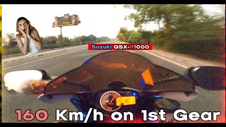 🔥160 Km/h On 1st Gear on Suzuki GSX-R1000🔥 I Suzuki I Sunday Ride I Superbiker I @nitinonwheels