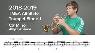 2018-2019 TMEA All-State Trumpet Etude 1 - Voxman Pg. 39, C# Minor