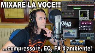 Mixare la voce (rock): utilizzo di compressore, equalizzatore, riverbero, delay, saturatore!