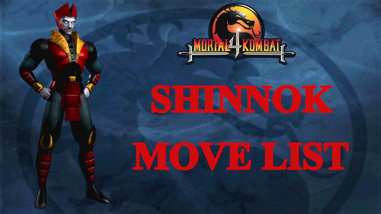 Mortal Kombat 4 - Shinnok Move List - YouTube