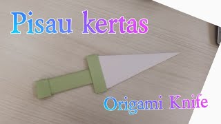 Cara membuat pisau dari kertas | Origami pisau kertas | PAPER KNIFE