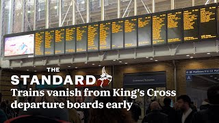 Trains vanish from London King's Cross departure boards early