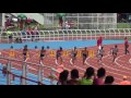 20160424113810 105學年度全國中等學校運動會田徑賽高中男組100公尺預賽第5組 臺北市建國中學方承瑋 桃園市桃園高中張廷宏 屏東縣東港高中李昌桓 桃園市治平高中蘇嘉尉 進準决賽。