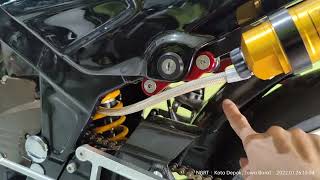 CARA PASANG SHOCK OHLINS DINNINJA R BIAR LURUS