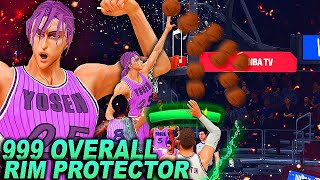999 OVERALL RIM PROTECTOR SPIKES EVERYTHING!! *50 NBA 2K BLOCKS YOU HAVE NEVER SEEN*