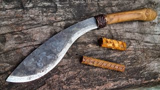Beginner Blacksmith: Making The Kukri Knife From A Scrap with Basic Tools
