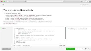 Practice: print(), str(), int() in Python | Chapter 1