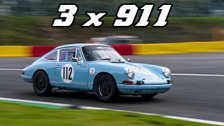 Very loud Classic PORSCHE 911 Racecars (Spa six hours 2017)