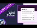 Live Code: Frontend Mentor FAQ Accordion