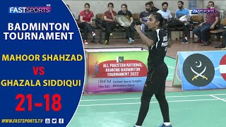 Day 4: Mahoor Shahzad vs Ghazala Siddiqui Final | Set 2 | Badminton Encounter | Fast Sports