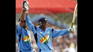 Rare India v New Zealand World Cup 2003 ! NZ 146 all out and Kaif and Dravid's 129 runs parternship