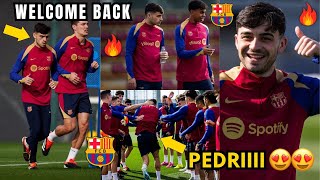 HE'S BACK 😍 PEDRI BACK TO BARCELONA TRAINING 🔥 FINALLY! EXCELLENT NEWS! BARCELONA NEWS TODAY!