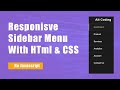 How to Create Responsive sidebar menu in HTML & CSS | Hamburger menu in HTML | Devscore