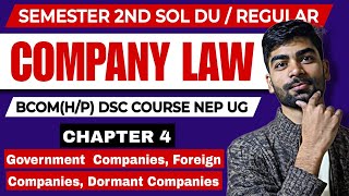 B.com(H/P)| CH-4 Types of Companies : On the Basis of Control | Company law | Sem-2/4th Sol Du NEP