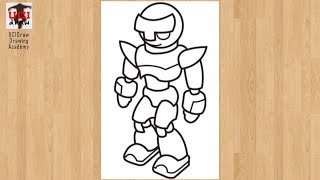 How to Draw a Robot | Easy Humanoids Sketch Step by Step | Super Cool Robot Drawing for Beginners