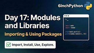 Python Modules & Libraries Tutorial: The Professional Way to Import Packages (pip, math, random)