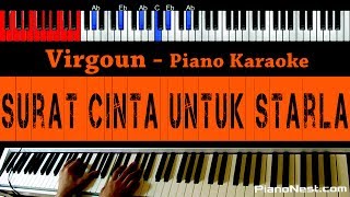Virgoun - Surat Cinta Untuk Starla - HIGHER Key Piano Karaoke - Indonesian Song