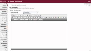 Sakai Tutorial: Adding Announcements