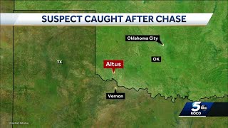 Man wanted in Oklahoma County arrested after chase from Altus to Texas