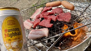 GWなので炭火ソロ焼肉パーリーをしてハイボールをキメるだけの動画