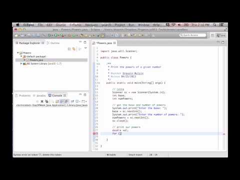 Java walk through: Powers Java walk through: Powers