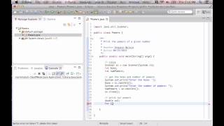 Java walk through: Powers