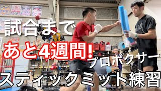 【プロ5戦目へ】試合まであと4週間！！スティックミット練習風景/ボクシング/プロボクサー