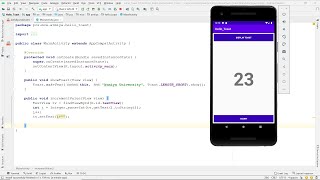 Toast, Button & TextView in Android using Java