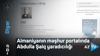 Abdulla Şaiqin şeirləri Almaniyanın məşhur ədəbiyyat portalında